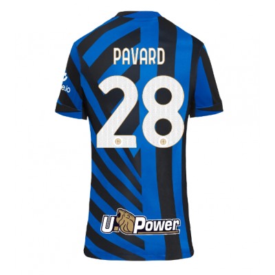 Fotbalové Dres Inter Milan Benjamin Pavard #28 Dámské Domácí 2024-25 Krátký Rukáv Fotbalové Dres Inter Milan Benjamin Pavard #28 Dámské Domácí 2024-25 Krátký Rukáv
